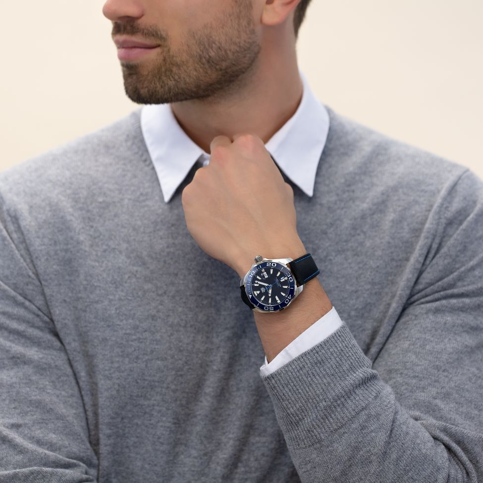  Shop Authentic Tag Heuer Aquaracer Black Dial Watch for Men - WAY201C.FC6395 - Luxxuri