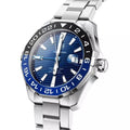 Shop Authentic Tag Heuer Aquaracer GMT Calibre 6 Automatic Blue Dial Silver Steel Strap Watch for Men - WAY201T.BA0927 - Luxxuri