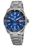  Shop Authentic Tag Heuer Aquaracer GMT Calibre 6 Automatic Blue Dial Silver Steel Strap Watch for Men - WAY201T.BA0927 - Luxxuri