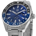  Shop Authentic Tag Heuer Aquaracer GMT Calibre 6 Automatic Blue Dial Silver Steel Strap Watch for Men - WAY201T.BA0927 - Luxxuri