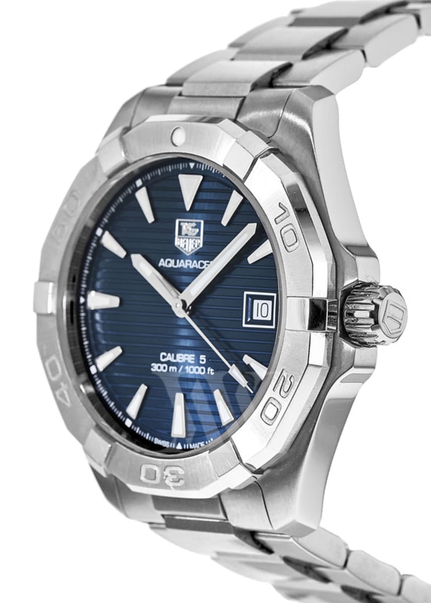  Shop Authentic Tag Heuer Aquaracer Automatic Blue Dial Silver Steel Strap Watch for Men - WAY2112.BA0928 - Luxxuri