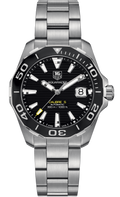  Shop Authentic Tag Heuer Aquaracer Automatic Black Dial Silver Steel Strap Watch for Men - WAY211A.BA0928 - Luxxuri