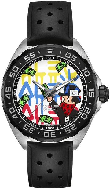  Shop Authentic Tag Heuer Formula 1 Alec Monopoly Special Edition Black Rubber Strap Watch for Men - WAZ1119.FT8023 - Luxxuri