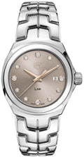  Shop Authentic Tag Heuer Link Quartz Brown Dial Silver Steel Strap Watch for Women - WBC131E.BA0649 - Luxxuri