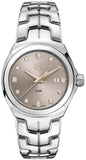  Shop Authentic Tag Heuer Link Quartz Brown Dial Silver Steel Strap Watch for Women - WBC131E.BA0649 - Luxxuri
