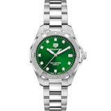  Shop Authentic Tag Heuer Aquaracer Diamonds Emerald Green Dial Watch for Women - WBD1316.BA0740 - Luxxuri