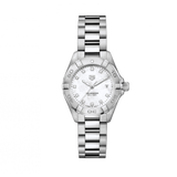  Shop Authentic Tag Heuer Aquaracer Diamonds Mother of Pearl Dial Silver Steel Strap Watch for Women - WBD1414.BA0741 - Luxxuri
