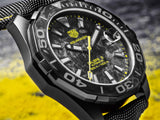  Shop Authentic Tag Heuer Aquaracer Calibre 5 Black NATO Strap Carbon Dial Watch for Men - WBD218B.FC6446 - Luxxuri