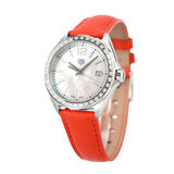  Shop Authentic Tag Heuer Formula 1 Quartz Diamonds Mother of Pearl Dial Orange Leather Strap Watch for Women - WBJ131A.FC8250 - Luxxuri