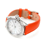  Shop Authentic Tag Heuer Formula 1 Quartz Diamonds Mother of Pearl Dial Orange Leather Strap Watch for Women - WBJ131A.FC8250 - Luxxuri