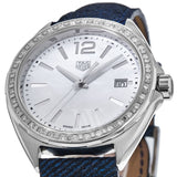  Shop Authentic Tag Heuer Formula 1 Quartz Diamonds Mother of Pearl Dial Blue Leather Strap Watch for Women - WBJ131A.FC8251 - Luxxuri