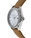  Shop Authentic Tag Heuer Formula 1 Quartz Mother of Pearl Dial Brown Leather Strap Watch for Women - WBJ131A.FC8255 - Luxxuri