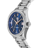  Shop Authentic Tag Heuer Carrera Quartz Diamonds Blue Dial Silver Steel Strap Watch for Women - WAR1114.BA0601 - Luxxuri