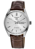  Shop Authentic Tag Heuer Carrera Day Date Silver Dial Brown Leather Strap Watch for Men - WBN2011.FC6484 - Luxxuri
