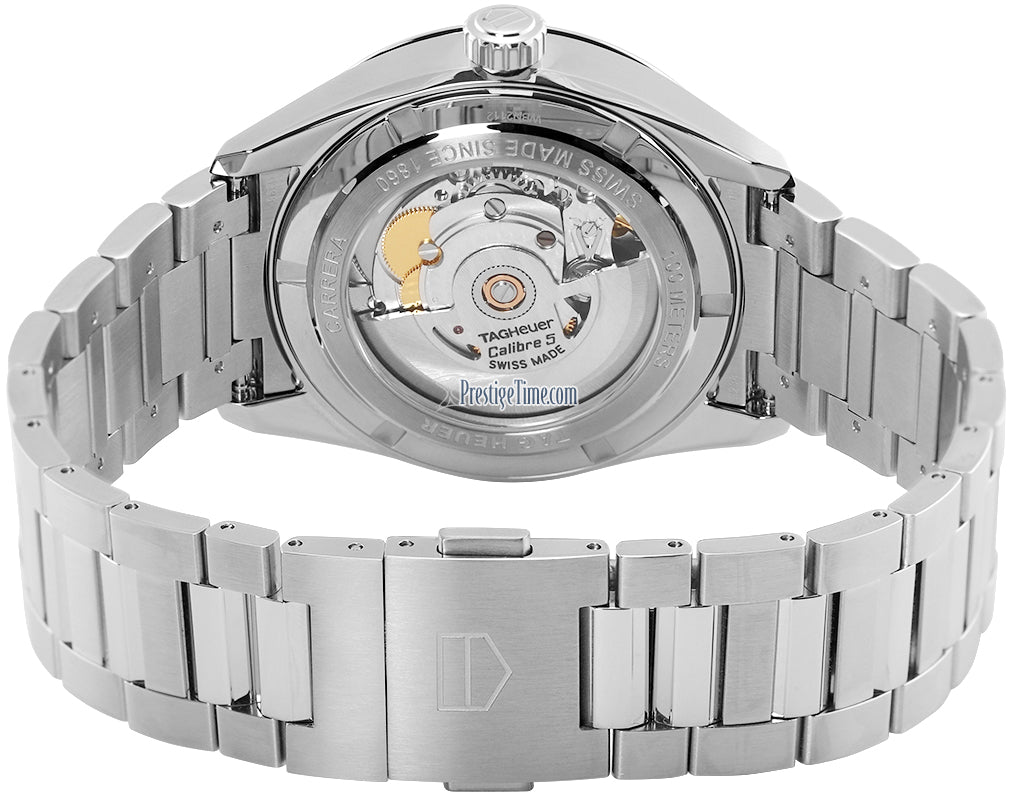 Tag Heuer Carrera Date Blue Dial Silver Steel Strap Watch for Men - WBN2112.BA0639