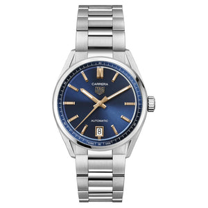  Shop Authentic Tag Heuer Carrera Date Blue Dial Silver Steel Strap Watch for Women - WBN2311.BA0001 - Luxxuri