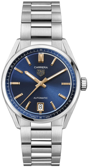  Shop Authentic Tag Heuer Carrera Date Blue Dial Silver Steel Strap Watch for Women - WBN2311.BA0001 - Luxxuri