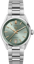  Shop Authentic Tag Heuer Carrera Date Automatic 18K Green Dial Silver Steel Strap Watch for Women - WBN2312.BA0001 - Luxxuri
