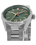  Shop Authentic Tag Heuer Carrera Date Automatic 18K Green Dial Silver Steel Strap Watch for Women - WBN2312.BA0001 - Luxxuri