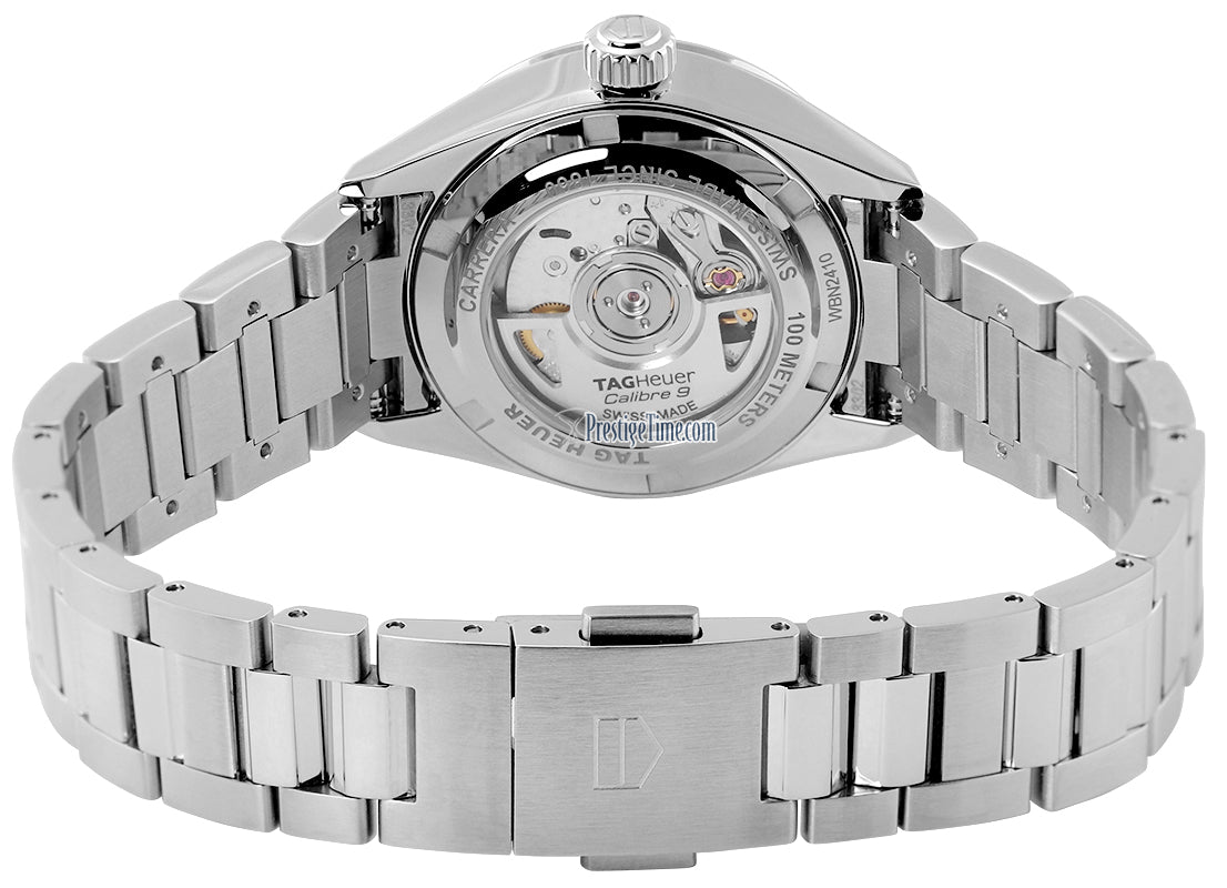  Shop Authentic Tag Heuer Carrera Mother of Pearl Dial Silver Steel Strap Watch for Women - WBN2410.BA0621 - Luxxuri