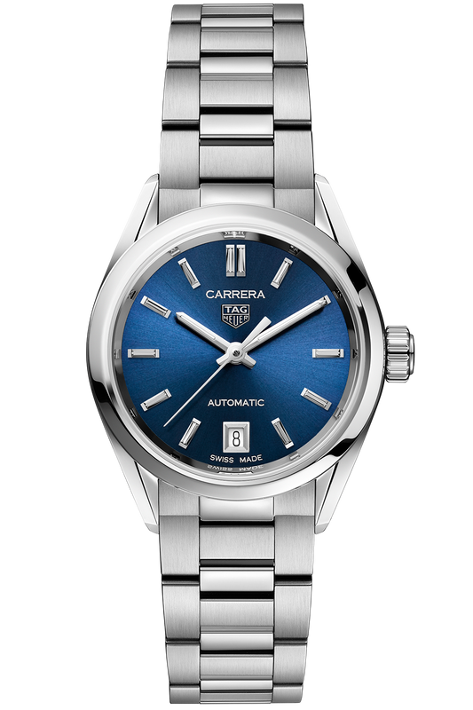  Shop Authentic Tag Heuer Carrera Blue Dial Silver Steel Strap Watch for Women - WBN2411.BA0621 - Luxxuri