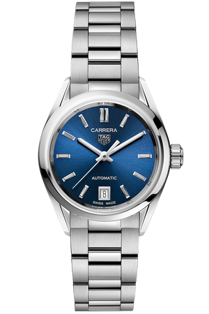  Shop Authentic Tag Heuer Carrera Blue Dial Silver Steel Strap Watch for Women - WBN2411.BA0621 - Luxxuri