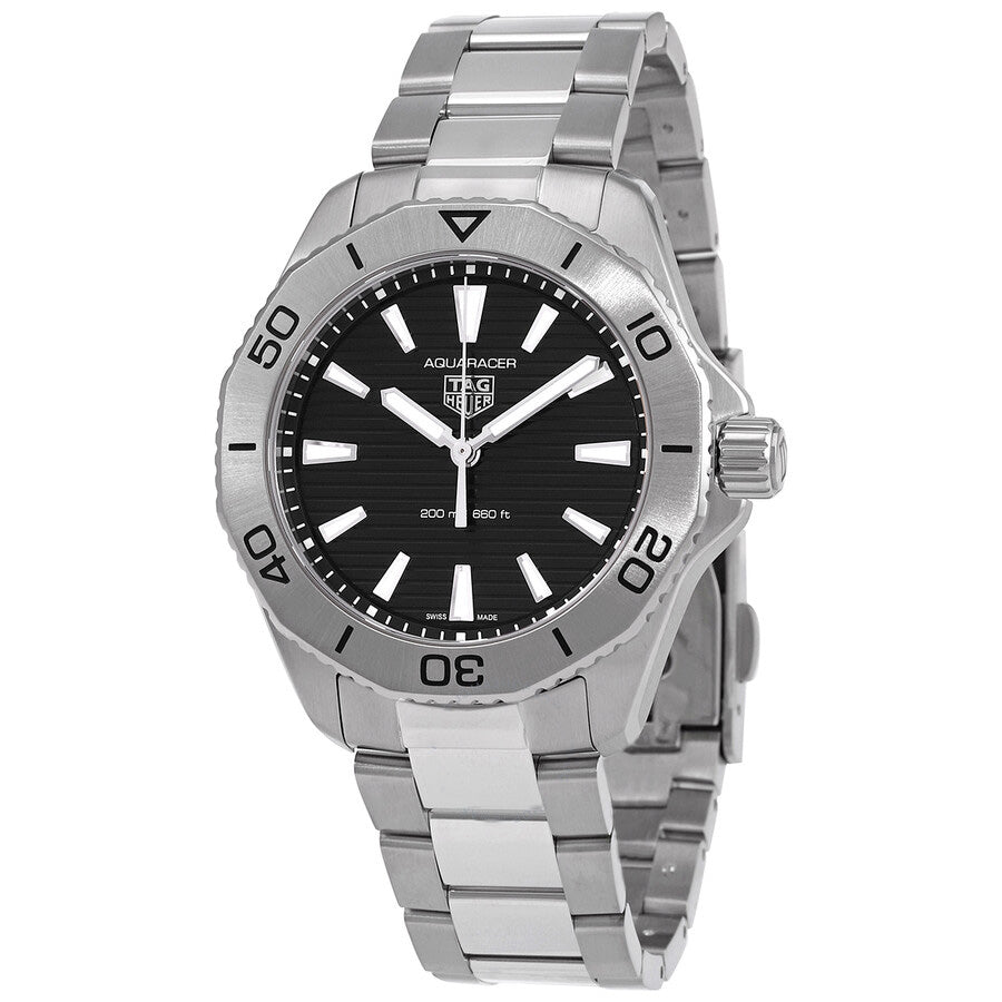  Shop Authentic Tag Heuer Aquaracer Professional 200 Quartz Black Dial Silver Steel Strap Watch for Men - WBP1110.BA0627 - Luxxuri