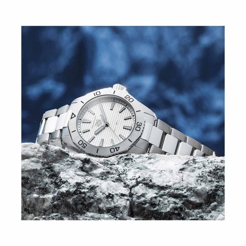  Shop Authentic Tag Heuer Aquaracer Professional 200 Quartz Silver Dial Silver Steel Strap Watch for Men - WBP1111.BA0627 - Luxxuri