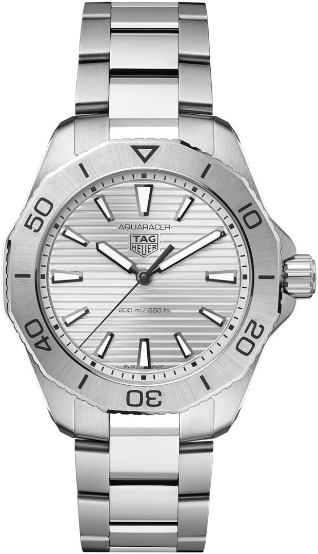  Shop Authentic Tag Heuer Aquaracer Professional 200 Quartz Silver Dial Silver Steel Strap Watch for Men - WBP1111.BA0627 - Luxxuri