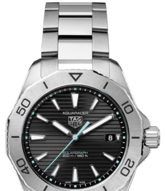  Shop Authentic Tag Heuer Aquaracer Professional 200 Solargraph Quartz Black Dial Silver Steel Strap Watch for Men - WBP1114.BA0000 - Luxxuri