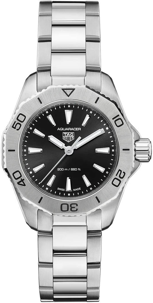  Shop Authentic Tag Heuer Aquaracer Professional 200 Quartz Black Dial Silver Steel Strap Watch for Women - WBP1410.BA0622 - Luxxuri