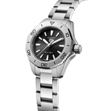 Shop Authentic Tag Heuer Aquaracer Quartz Black Dial Silver Steel Strap Watch for Women - WBD1410.BA0741 - Luxxuri