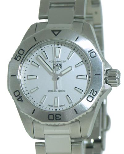  Shop Authentic Tag Heuer Aquaracer Professional 200 Quartz White Dial Silver Steel Strap Watch for Women - WBP1411.BA0622 - Luxxuri