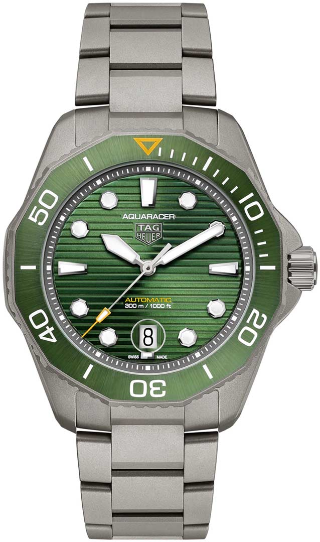  Shop Authentic Tag Heuer Aquaracer Professional 300 Automatic Green Dial Silver Steel Strap Watch for Men - WBP208B.BF0631 - Luxxuri