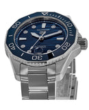  Shop Authentic Tag Heuer Aquaracer Professional 300 Automatic Diamonds Blue Dial Silver Steel Strap Watch for Women - WBP231B.BA0618 - Luxxuri