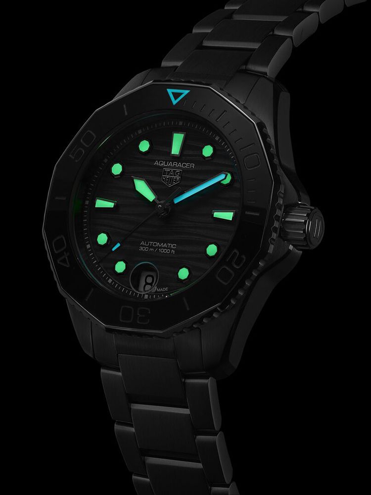  Shop Authentic Tag Heuer Aquaracer Professional 300 Automatic Black Dial Silver Steel Strap Watch for Women - WBP231D.BA0626 - Luxxuri