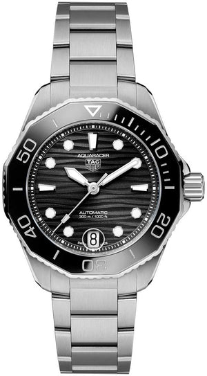  Shop Authentic Tag Heuer Aquaracer Professional 300 Automatic Black Dial Silver Steel Strap Watch for Women - WBP231D.BA0626 - Luxxuri