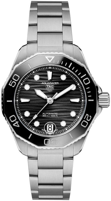  Shop Authentic Tag Heuer Aquaracer Professional 300 Automatic Black Dial Silver Steel Strap Watch for Women - WBP231D.BA0626 - Luxxuri