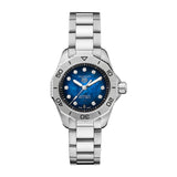  Shop Authentic Tag Heuer Aquaracer Professional 200 Automatic Diamond Blue Dial Silver Steel Strap Watch for Women - WBP2411.BA0622 - Luxxuri