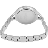  Shop Authentic Calvin Klein Graphic White Dial Silver Steel Strap Watch for Women - K7E23146 - Luxxuri