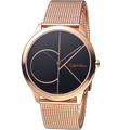  Shop Authentic Calvin Klein Minimal Black Dial Rose Gold Mesh Bracelet Watch for Men - K3M21621 - Luxxuri