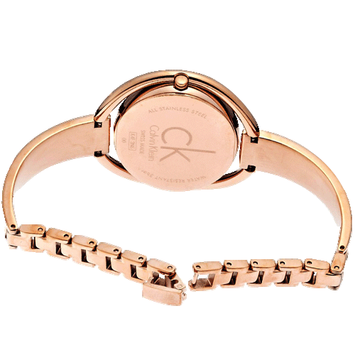  Shop Authentic Calvin Klein Impetuos Silver Dial Rose Gold Steel Strap Watch for Women - K4F2N616 - Luxxuri