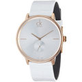  Shop Authentic Calvin Klein Accent Silver Dial White Leather Strap Watch for Women - K2Y216K6 - Luxxuri