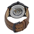  Shop Authentic Fossil Townsman Automatic Black Dial Brown Leather Strap Watch for Men - ME3155 - Luxxuri