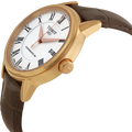 Tissot T Classic Carson Powermatic 80 White Dial Brown Leather Strap Watch for Men - T085.407.36.013.00