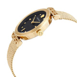  Shop Authentic Versace Meander Black Dial Gold Mesh Bracelet Watch for Women - VELW00720 - Luxxuri