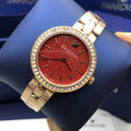  Shop Authentic Swarovski Daytime Quartz Coral Dial Rose Gold Steel Strap Watch for Women - 5182250 - Luxxuri