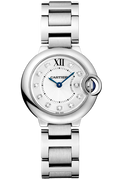  Shop Authentic Cartier Ballon Bleu de Cartier Diamonds Silver Dial Silver Steel Strap Watch for Women - WE902073 - Luxxuri