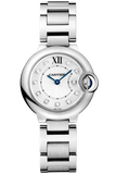 Shop Authentic Cartier Ballon Bleu de Cartier Diamonds Silver Dial Silver Steel Strap Watch for Women - WE902073 - Luxxuri