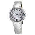  Shop Authentic Cartier Ballon Bleu De Cartier Silver Dial White Leather Strap Watch for Women - W6920086 - Luxxuri